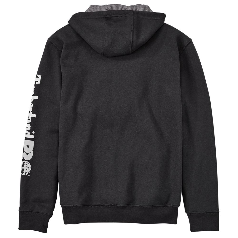 Timberland Φουτερ Ανδρικα Μαυρα - Pro® Hood Honcho Full-Zip Hoodie - Greece 7462105-YN